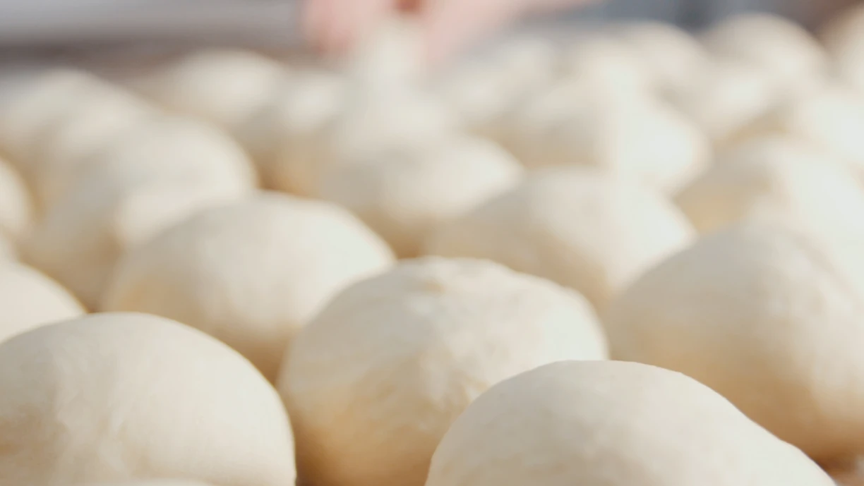 Balls of dough before baking