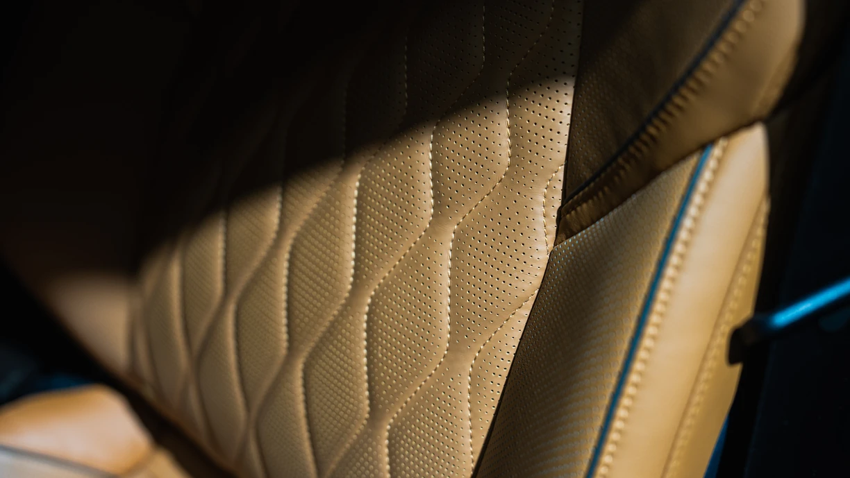 Brown car leather seat