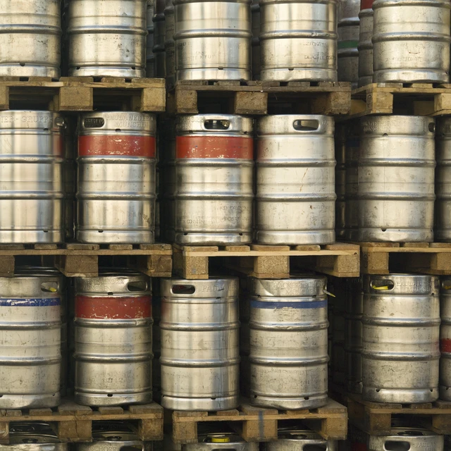 Large barrel with beer