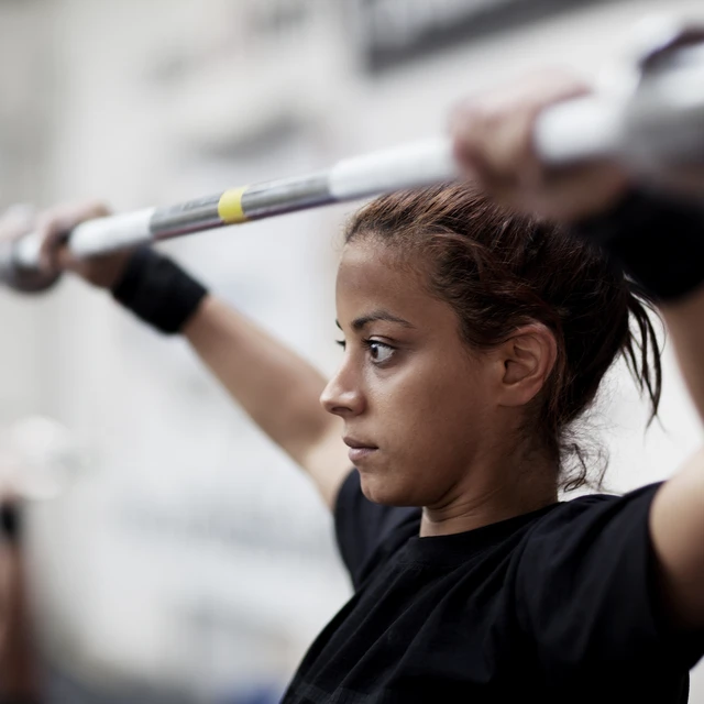 Girl lifting weights