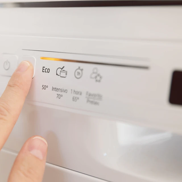 Hand setting dishwasher to economy cycle