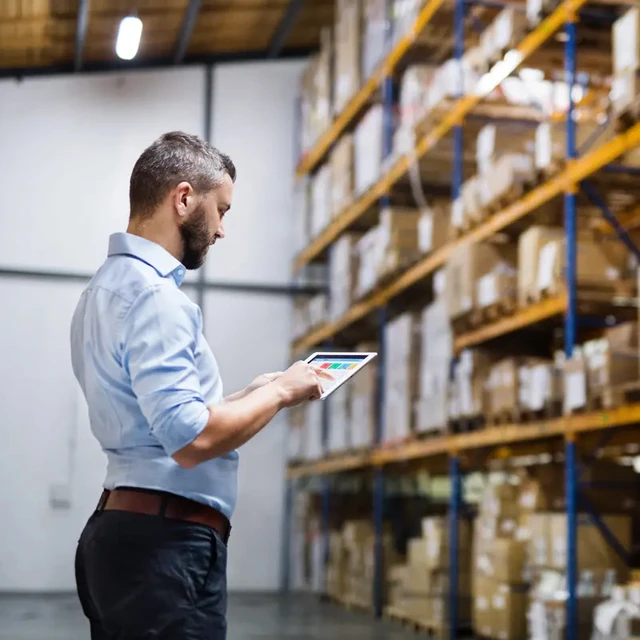 person analysing something