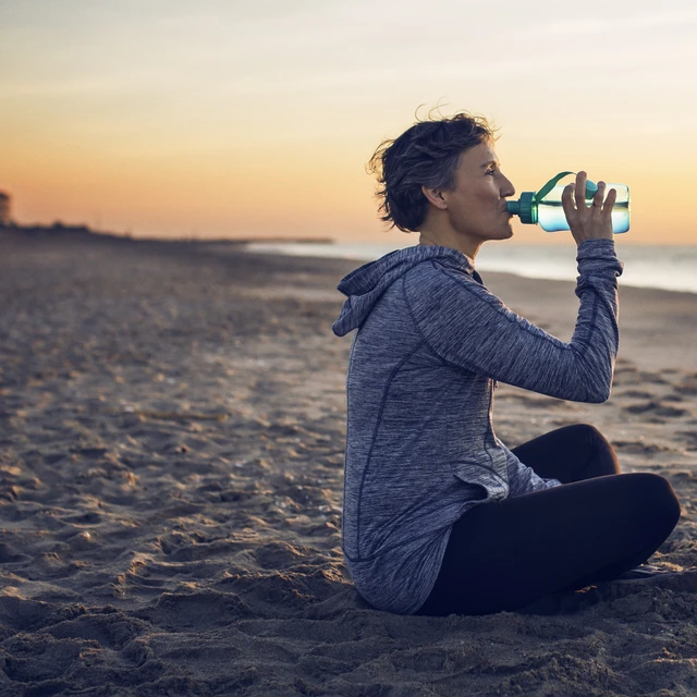 Woman drinking water