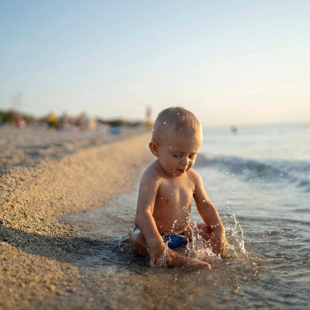 baby on beach