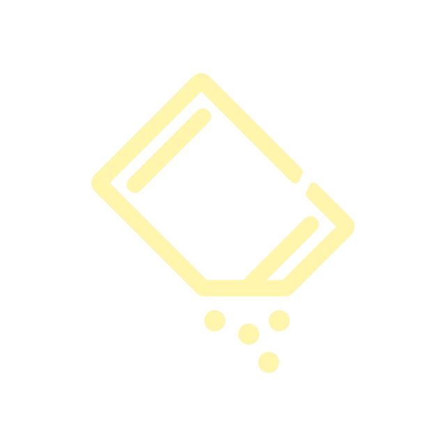 Icon of a sachet opened and tipping out its contents, to indicate DVS cultures being added to milk in the vat  