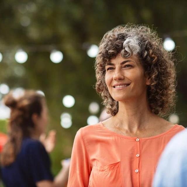 Woman smiling