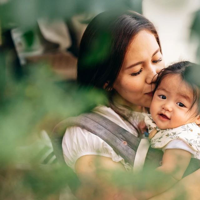Baby  girl and mother