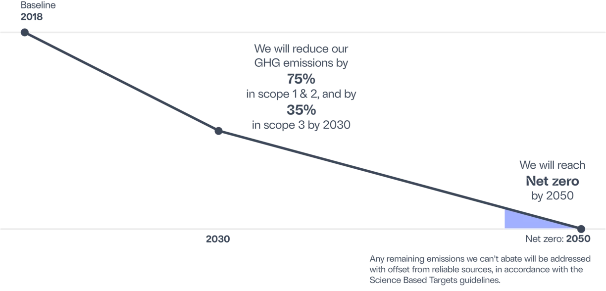 Road to net zero - Net zero graph
