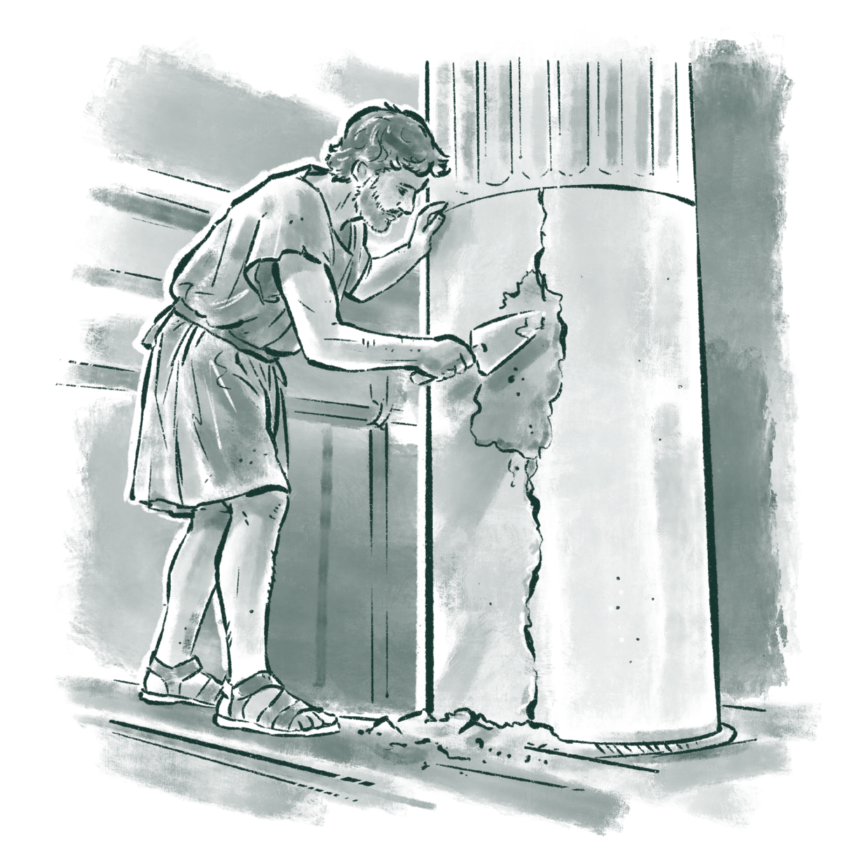 Ancient Romans used lime mortar to repair buildings