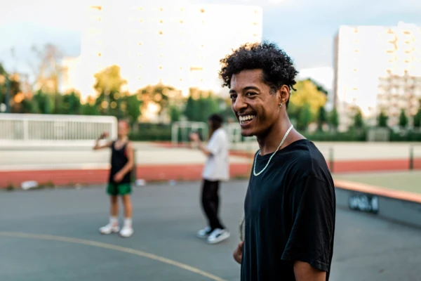 Man living a healthy life