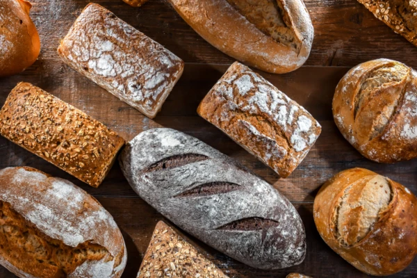 Picture taken from the top – loaves of bread 