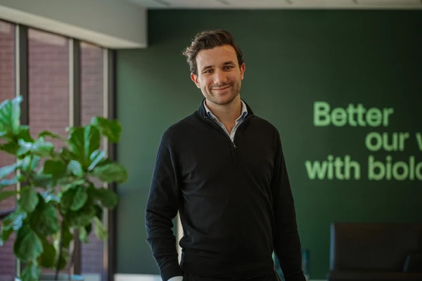 Guy in black shirt smiling