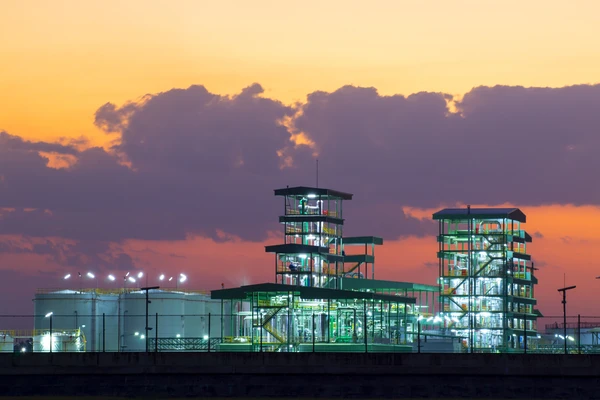 Oil plant at night