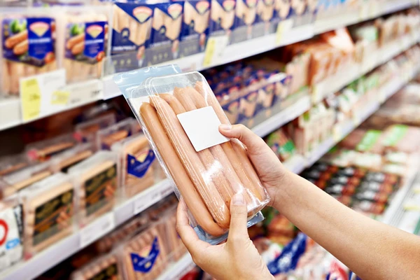 Sausages-in-hands-of-buyer-in-shop