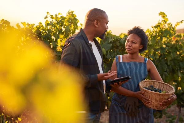 couple in farm