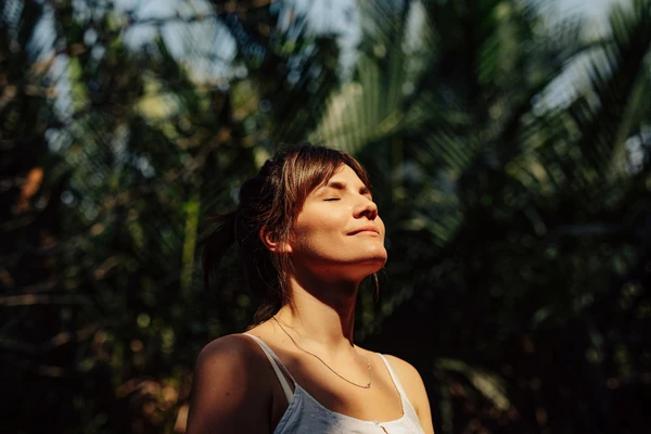 woman meditating