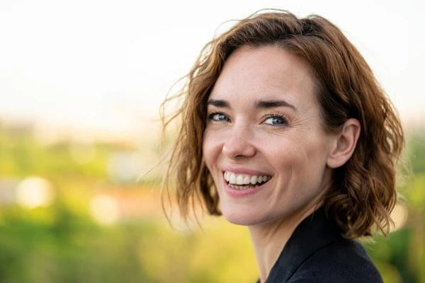 woman smiling