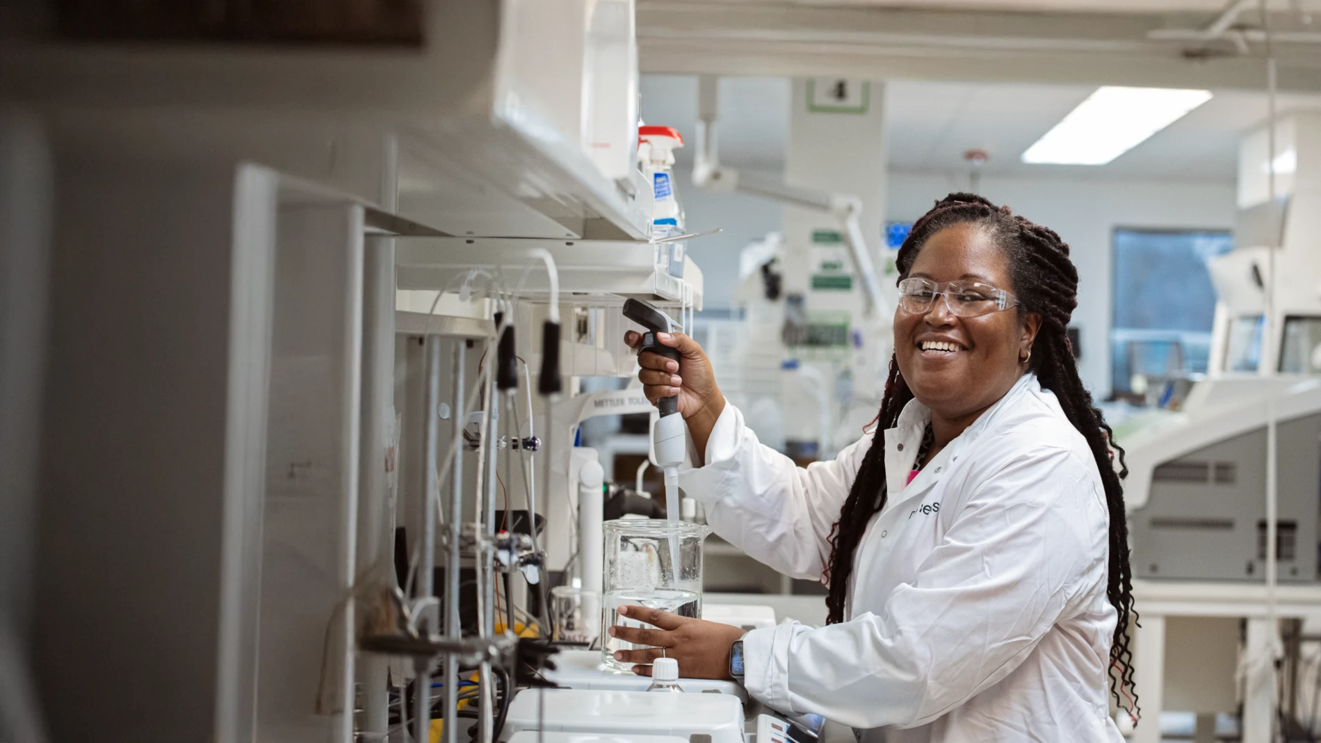 Novonesis employee in lab