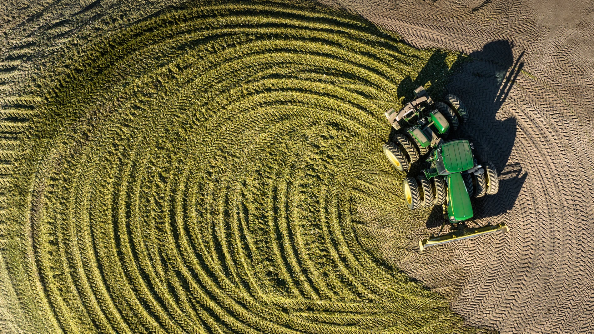 tractor going in circles