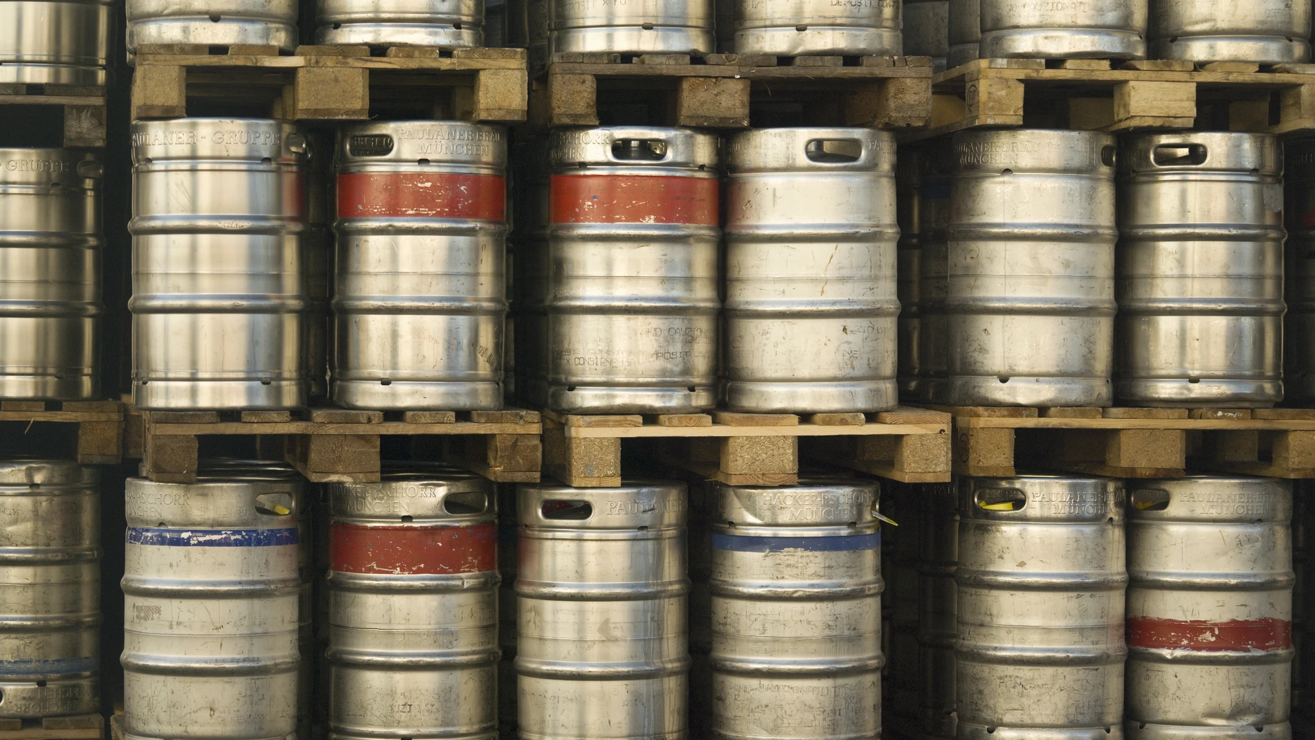 Large barrel with beer