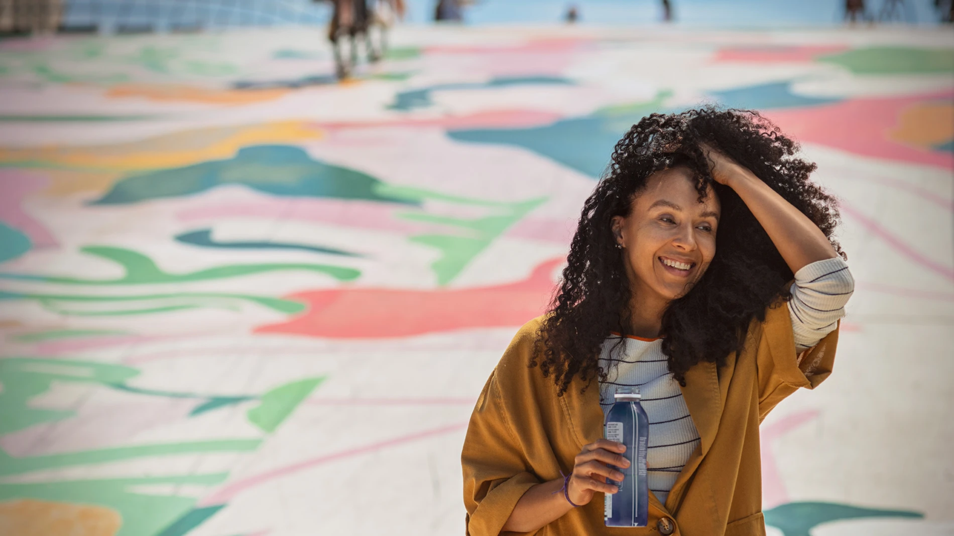 woman-drinking-yoghurt-outside-novonesis