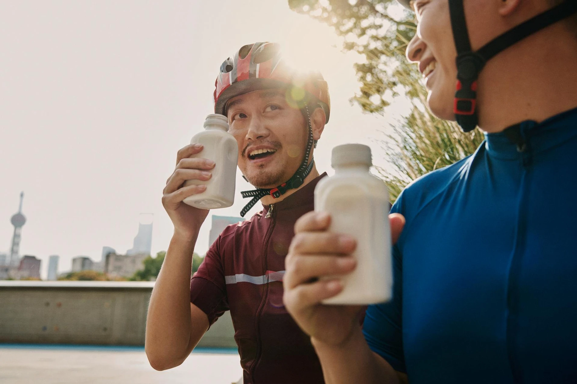 men-pause-cycling-drinking-dairy